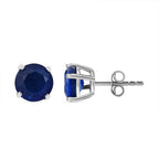 9K White Gold Premium Vietnamese Cobalt Blue Spinel Earring with Push Back 2.00 Ct.
