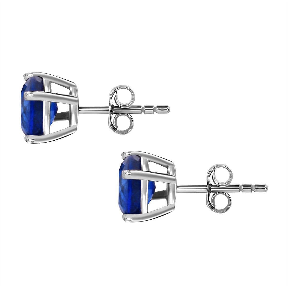 9K White Gold Premium Vietnamese Cobalt Blue Spinel Earring with Push Back 2 Ct. 8021867 3