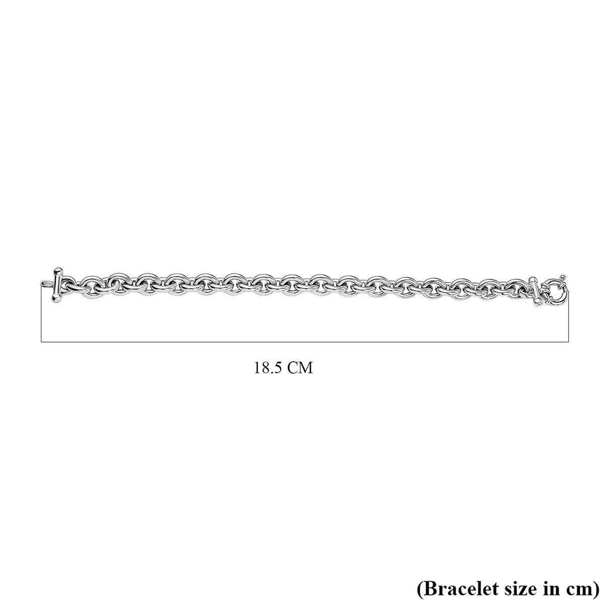 9K White Gold Round Links Belcher Chain Bracelet 7.5 Inch 7328630 3