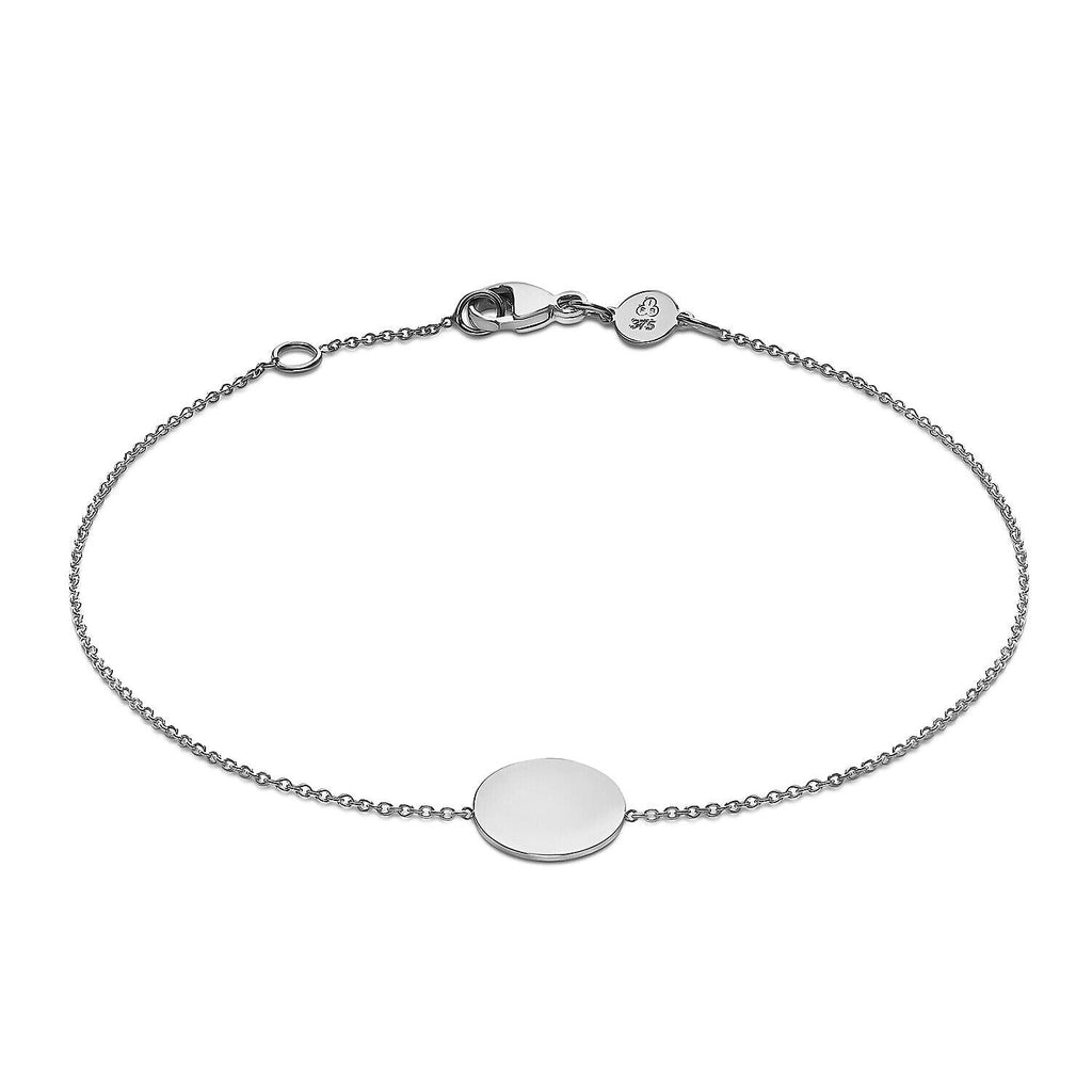 9K White Gold  Bracelet (Size - 7),  Gold Wt. 1.4 Gms