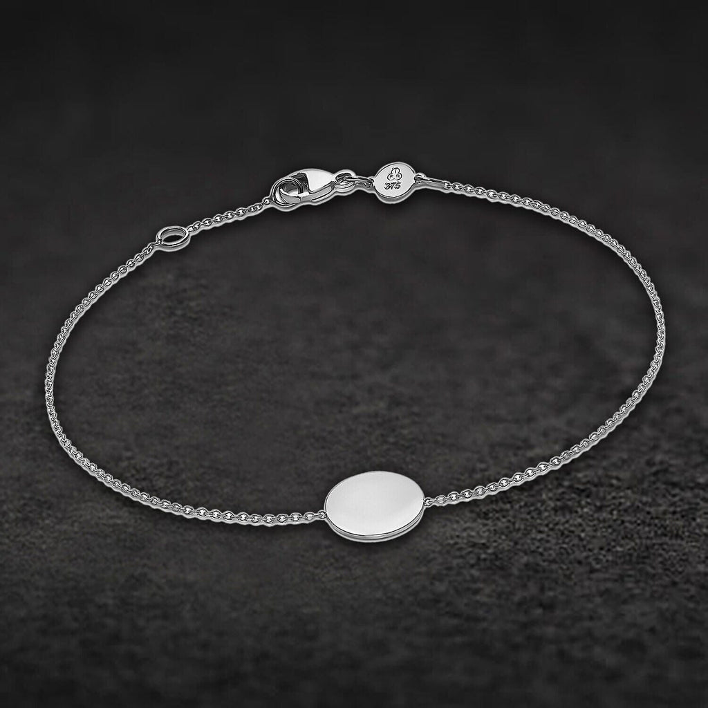 9K White Gold  Bracelet (Size - 7),  Gold Wt. 1.4 Gms