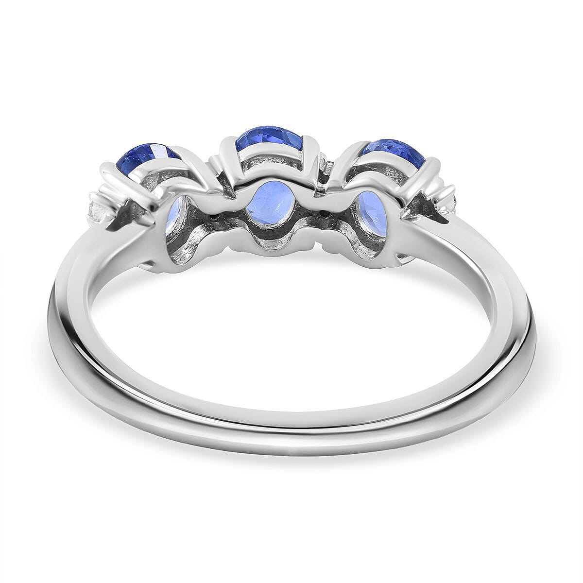 9K White Gold Ceylon Sapphire and Diamond Ring 1.23 Ct. 7257504 10