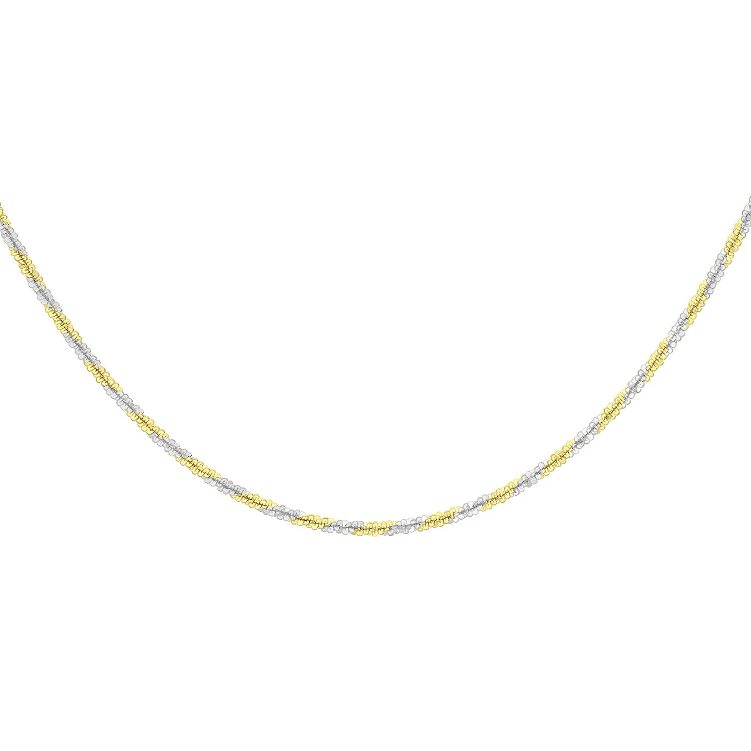9K Two Colour Gold 1.4mm Tocalle Chain 16 Inch 7337195 6