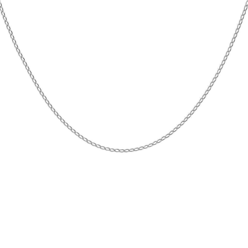 9K White Gold  Chain (Size - 16),  Gold Wt. 1 Gms