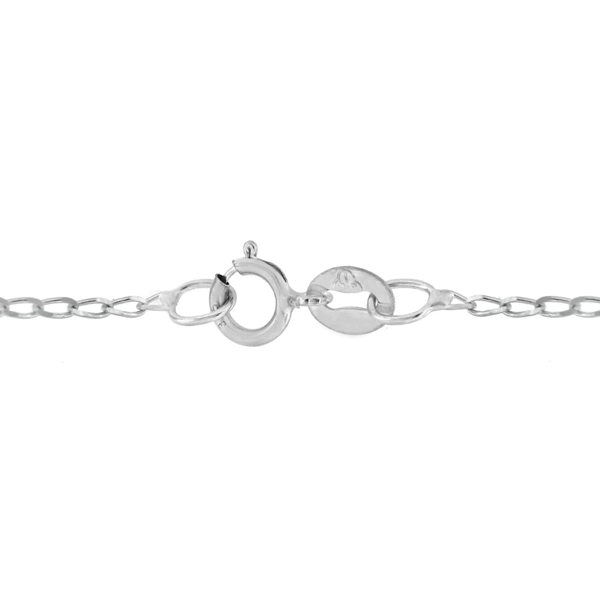 Open Curb Chain 18 Inch in 9K White Gold 7592236 2