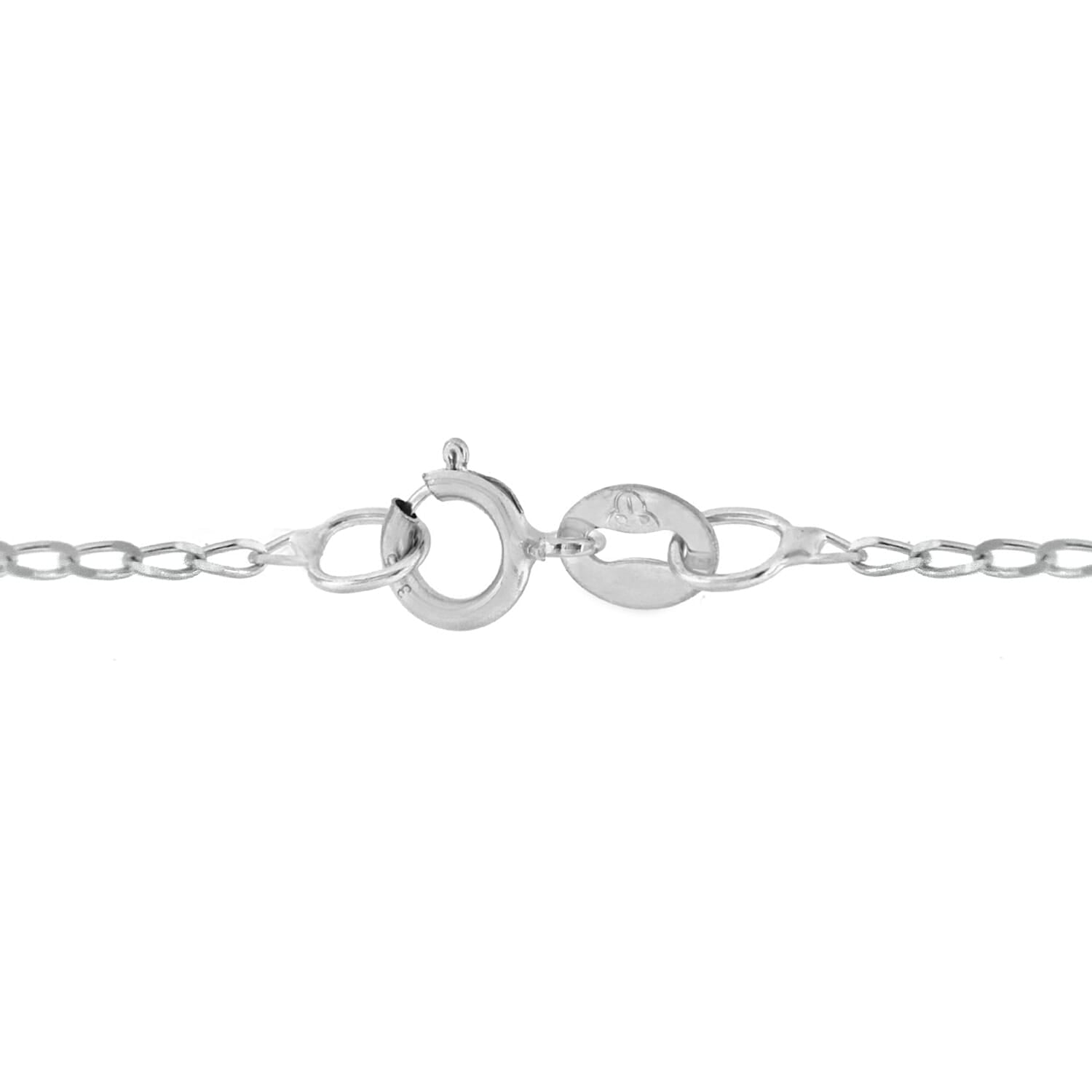 Open Curb Chain 18 Inch in 9K White Gold 7592236 2