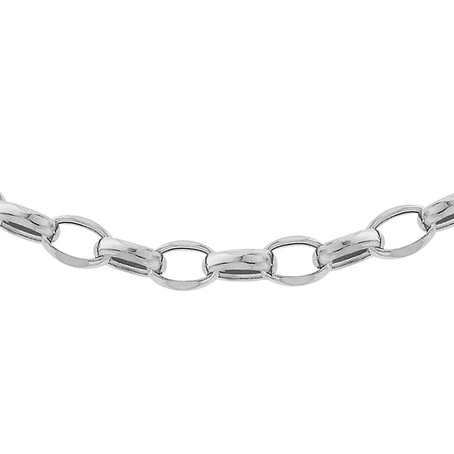 Oval Belcher Chain 16 Inch in 9K White Gold 7590992 0