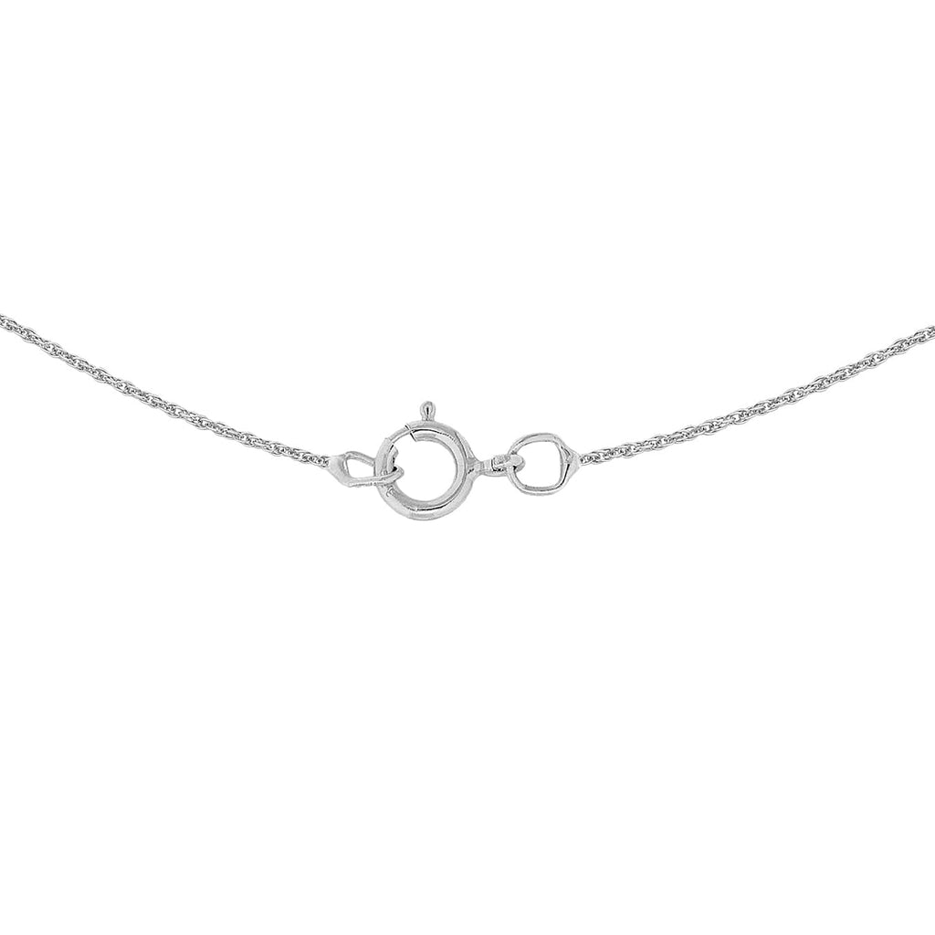 9K White Gold  Chain (Size - 18),  Gold Wt. 0.35 Gms