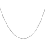 9K White Gold Twist Curb Chain (Size - 18),  Gold Wt. 0.64 Gms