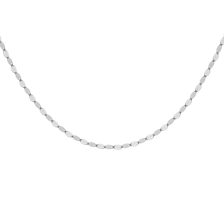 1.8mm Forzatina Chain 16 Inch-18 Inch  in 9K White Gold 7581541 2