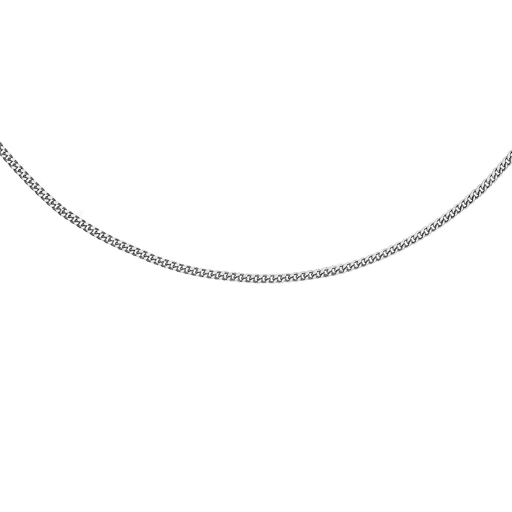 9K White Gold  Chain (Size - 18),  Gold Wt. 1.4 Gms