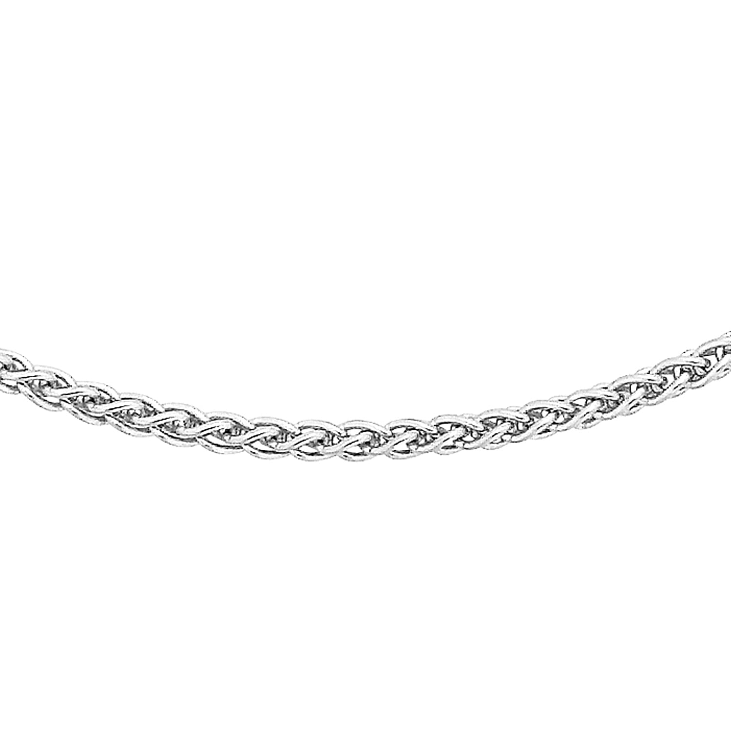 1mm Spiga Chain 18 Inch in 9K White Gold 7586181 3