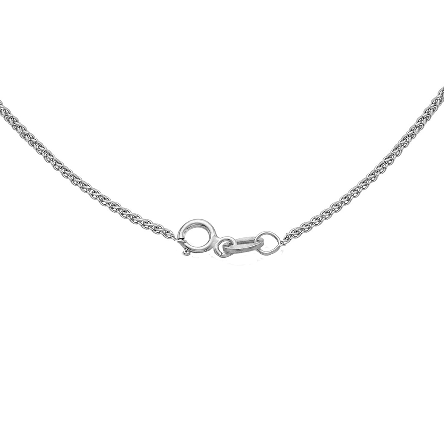 1mm Spiga Chain 18 Inch in 9K White Gold 7586181 4
