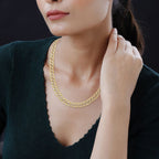 9K White Gold  Chain (Size - 18),  Gold Wt. 12.4 Gms