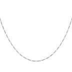 9K White Gold  Chain (Size - 18),  Gold Wt. 3.2 Gms