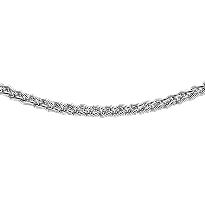 1.4mm Spiga Chain 18 Inch in 9K White Gold 7581018 1