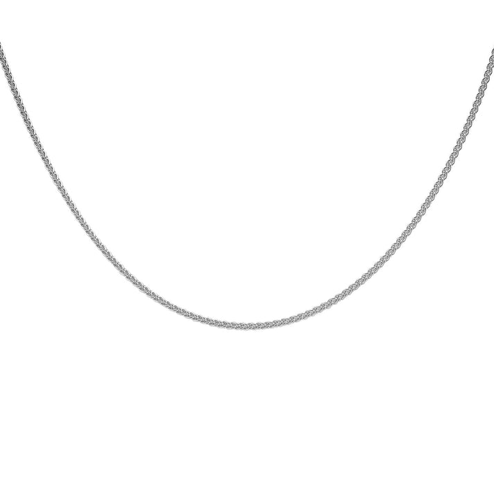 1.4mm Spiga Chain 18 Inch in 9K White Gold 7581018 2