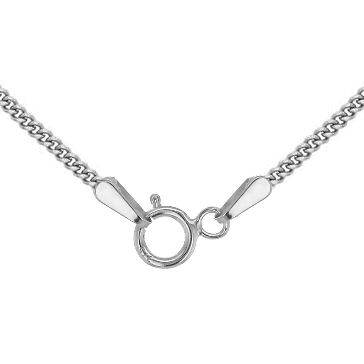 Diamond Cut Curb Chain 18 Inch in 9K White Gold 7591895 2