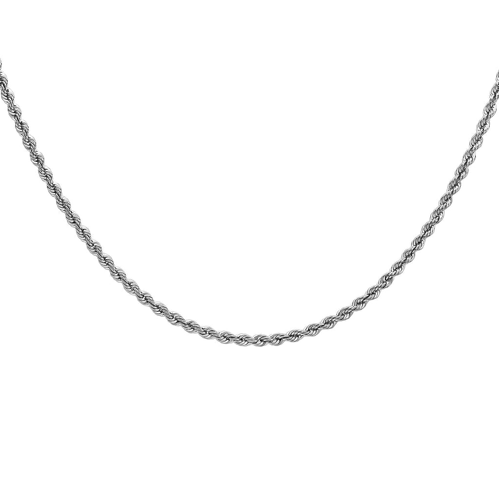 9K White Gold  Chain (Size - 18),  Gold Wt. 7 Gms