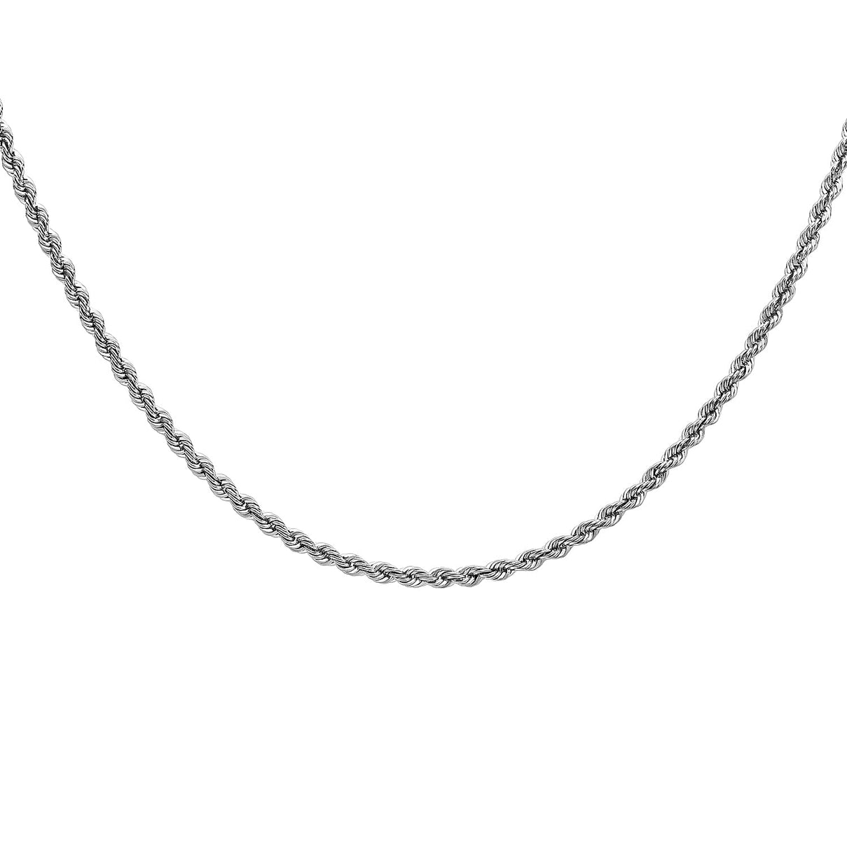 Rope Chain 18 Inch in 9K White Gold 7582397 1