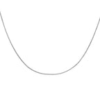 9K White Gold Chain (Size - 18) with Spring Ring Clasp