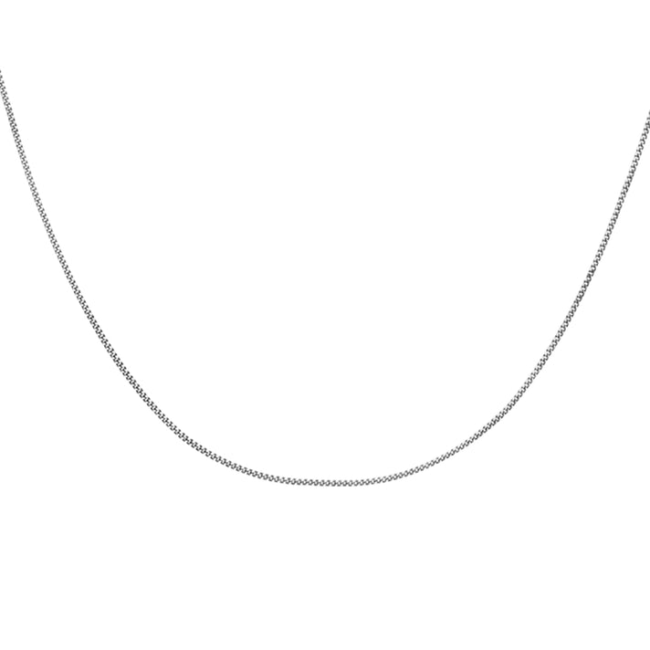 Close Out Deal- 9K White Gold Chain (Size - 18) with Spring Ring Clasp 8550383 1