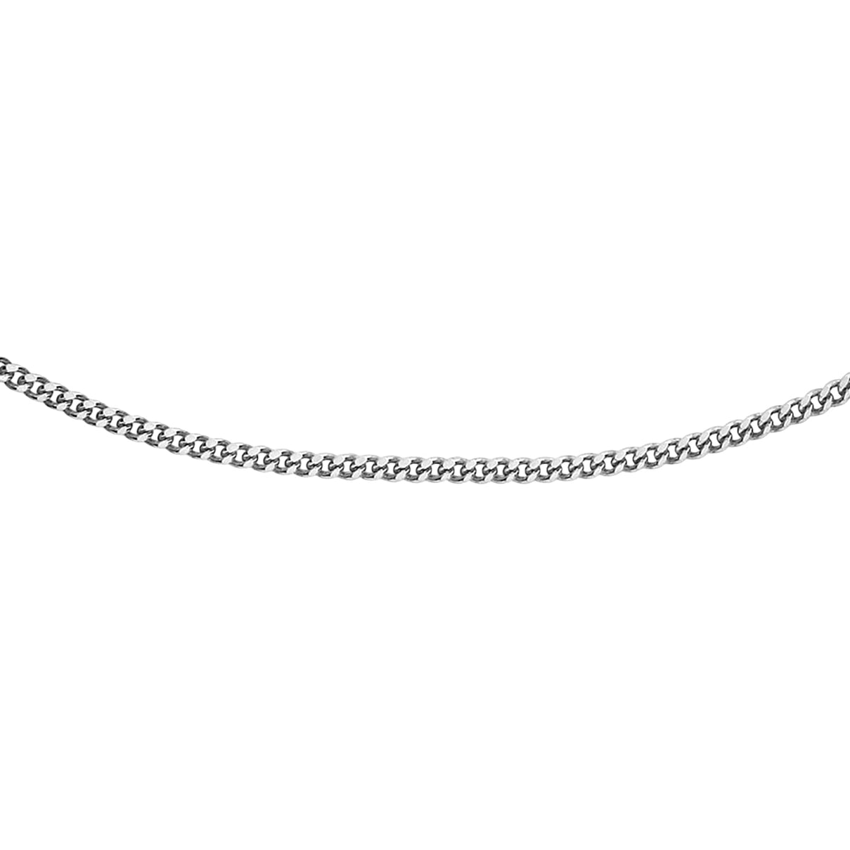 Close Out Deal- 9K White Gold Chain (Size - 18) with Spring Ring Clasp 8550383 1