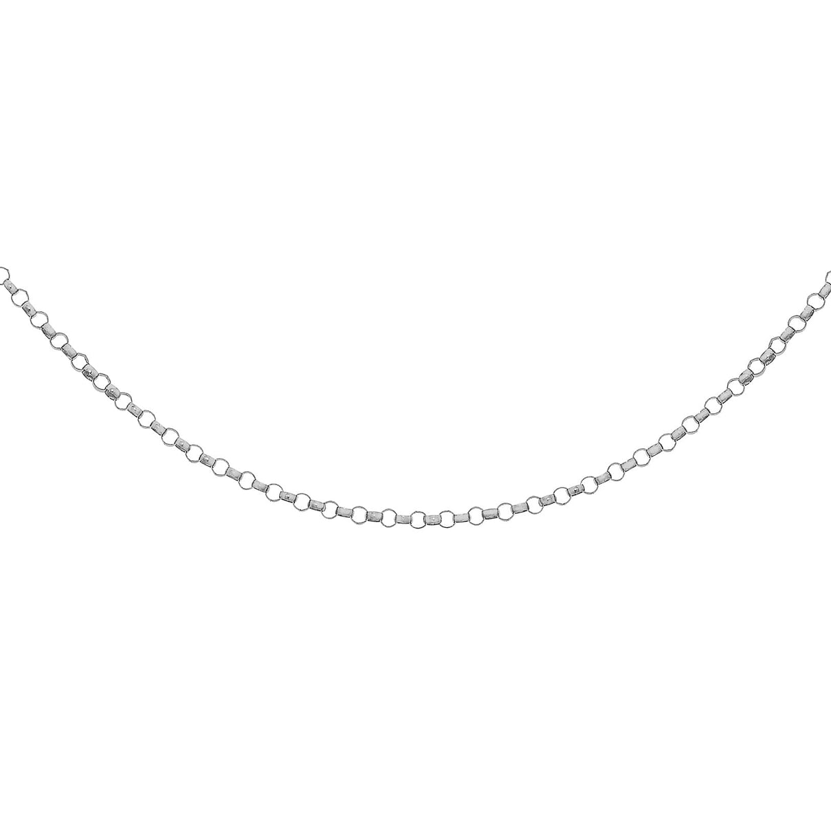 Round Belcher Chain 20 Inch in 9K White Gold 7591501 0