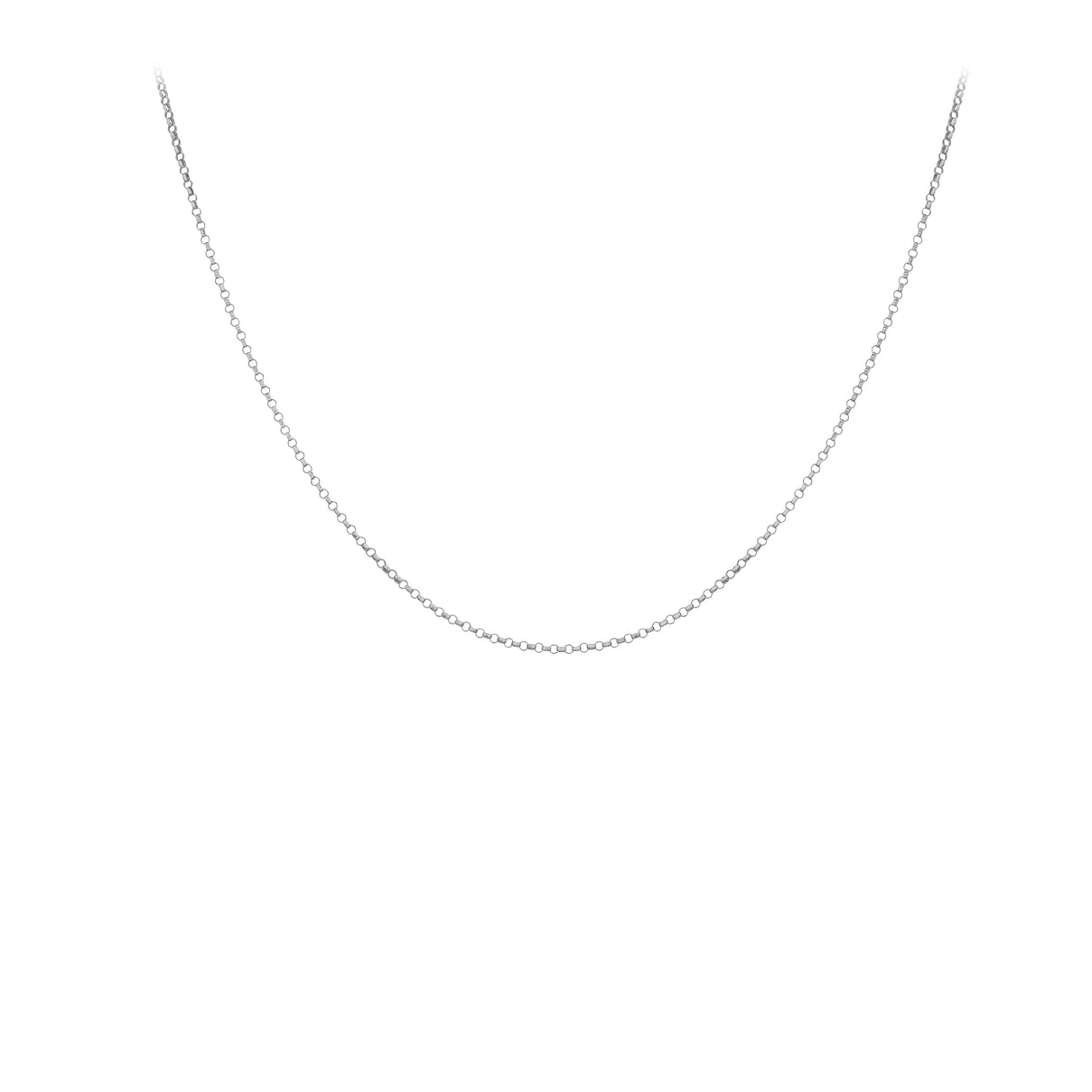 Round Belcher Chain 20 Inch in 9K White Gold 7591501 2