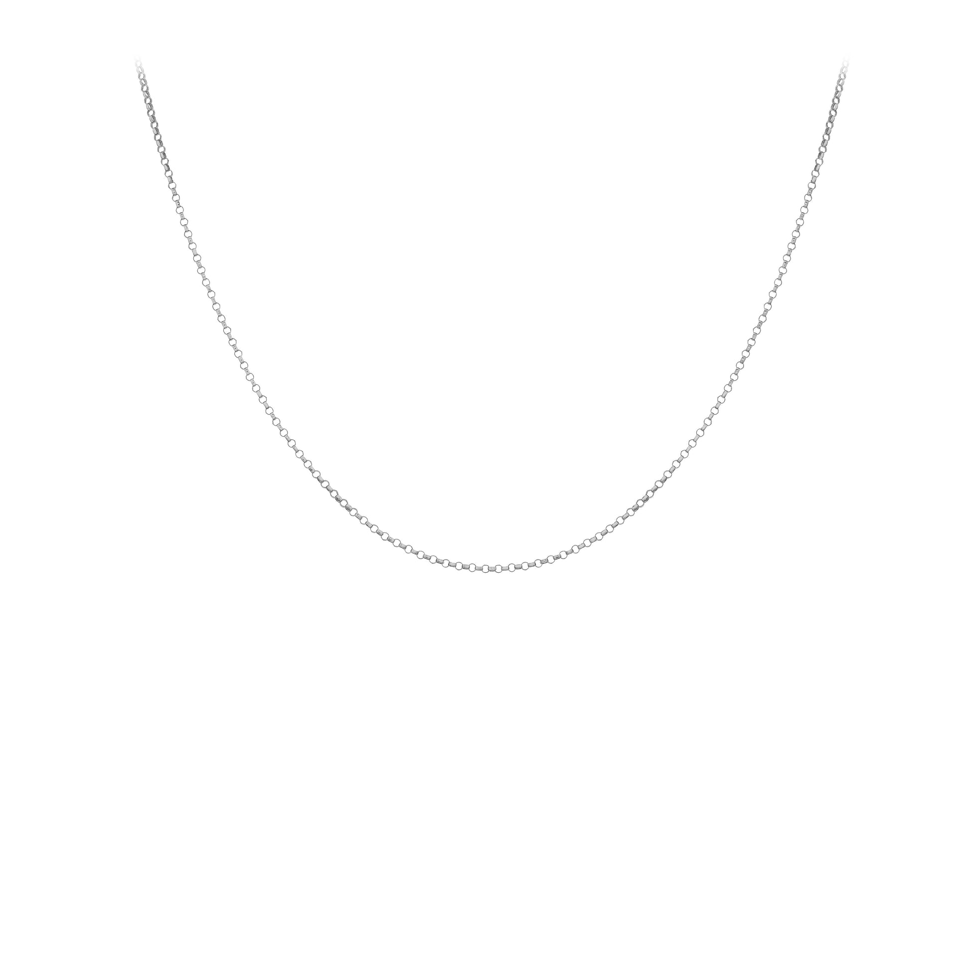 Round Belcher Chain 20 Inch in 9K White Gold 7591501 2