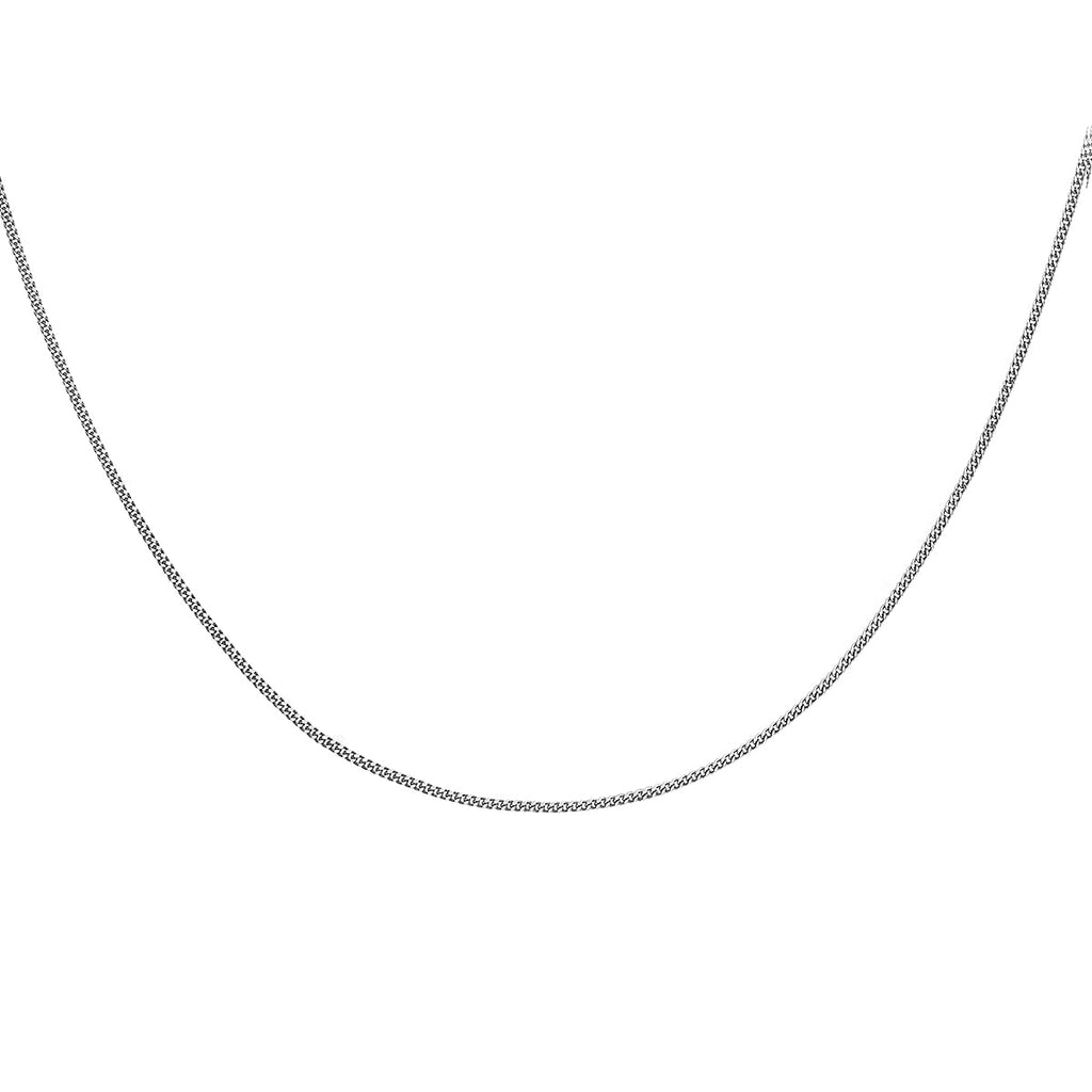 9K White Gold  Chain (Size - 20),  Gold Wt. 1.6 Gms