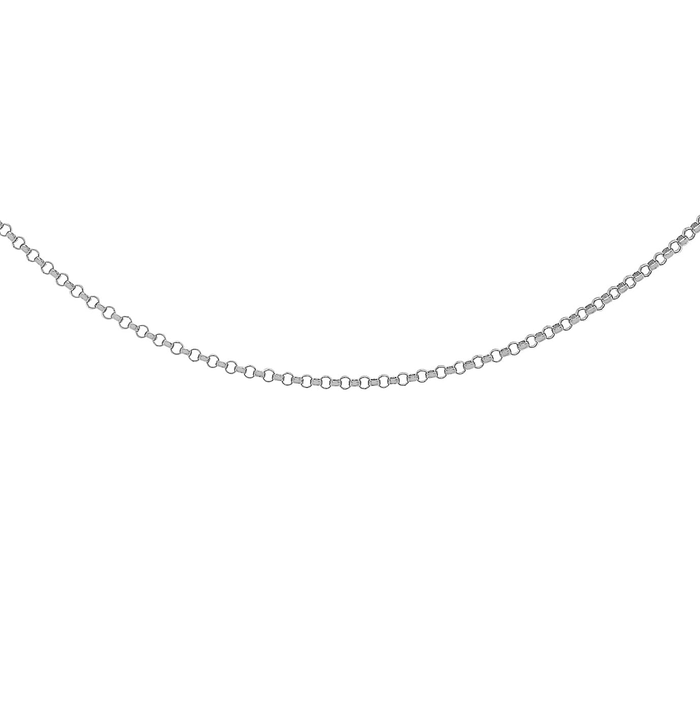 1.2mm Round Belcher Chain 20 Inch in 9K White Gold 7591477 0