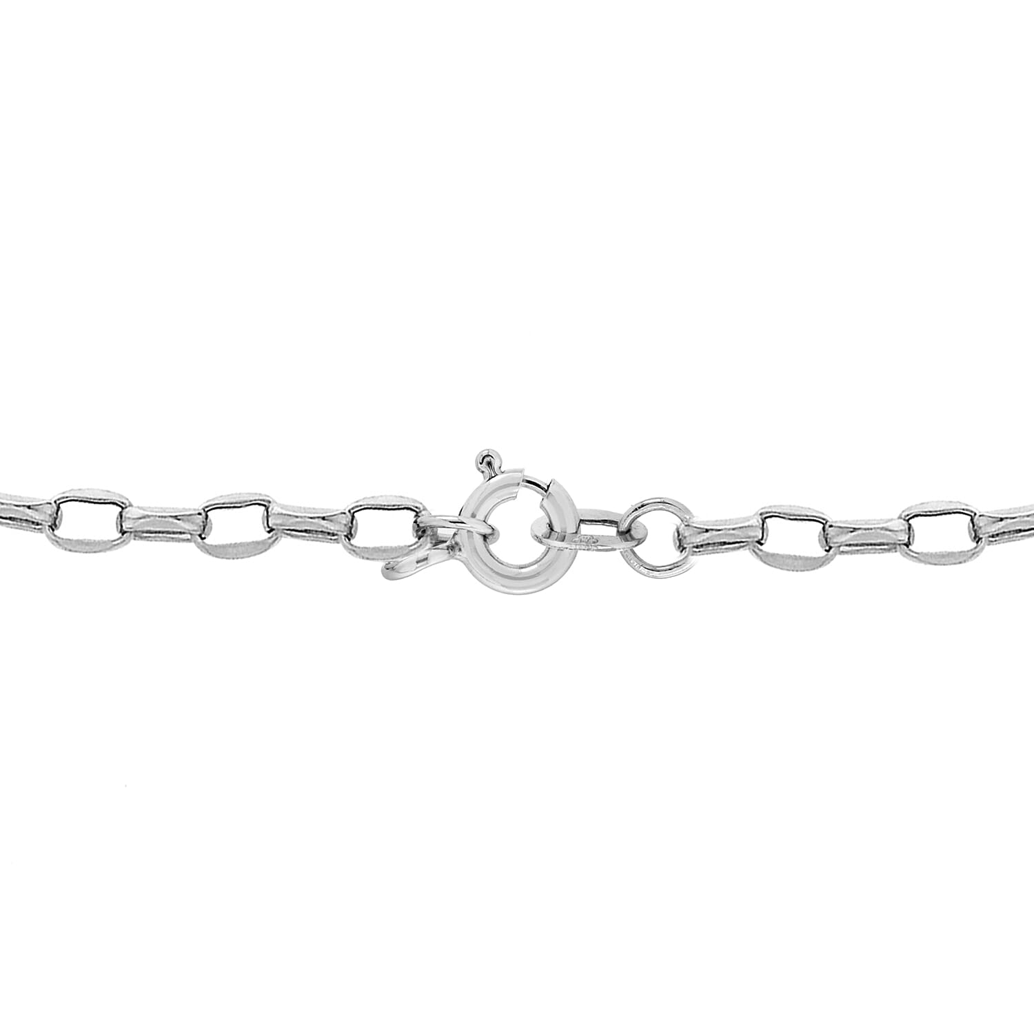 Diamond Cut Oval Belcher Chain 20 Inch in 9K White Gold 7591005 3