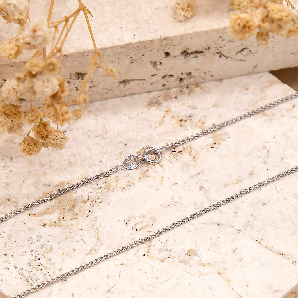 9K White Gold  Chain (Size - 20),  Gold Wt. 2.9 Gms