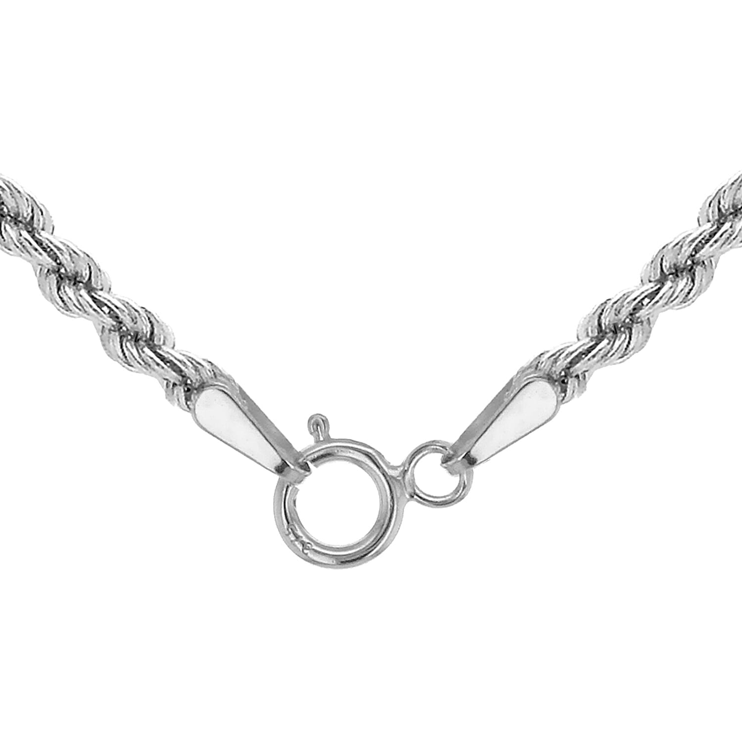 2mm Hollow Rope Chain 20 Inch in 9K White Gold 7581509 7