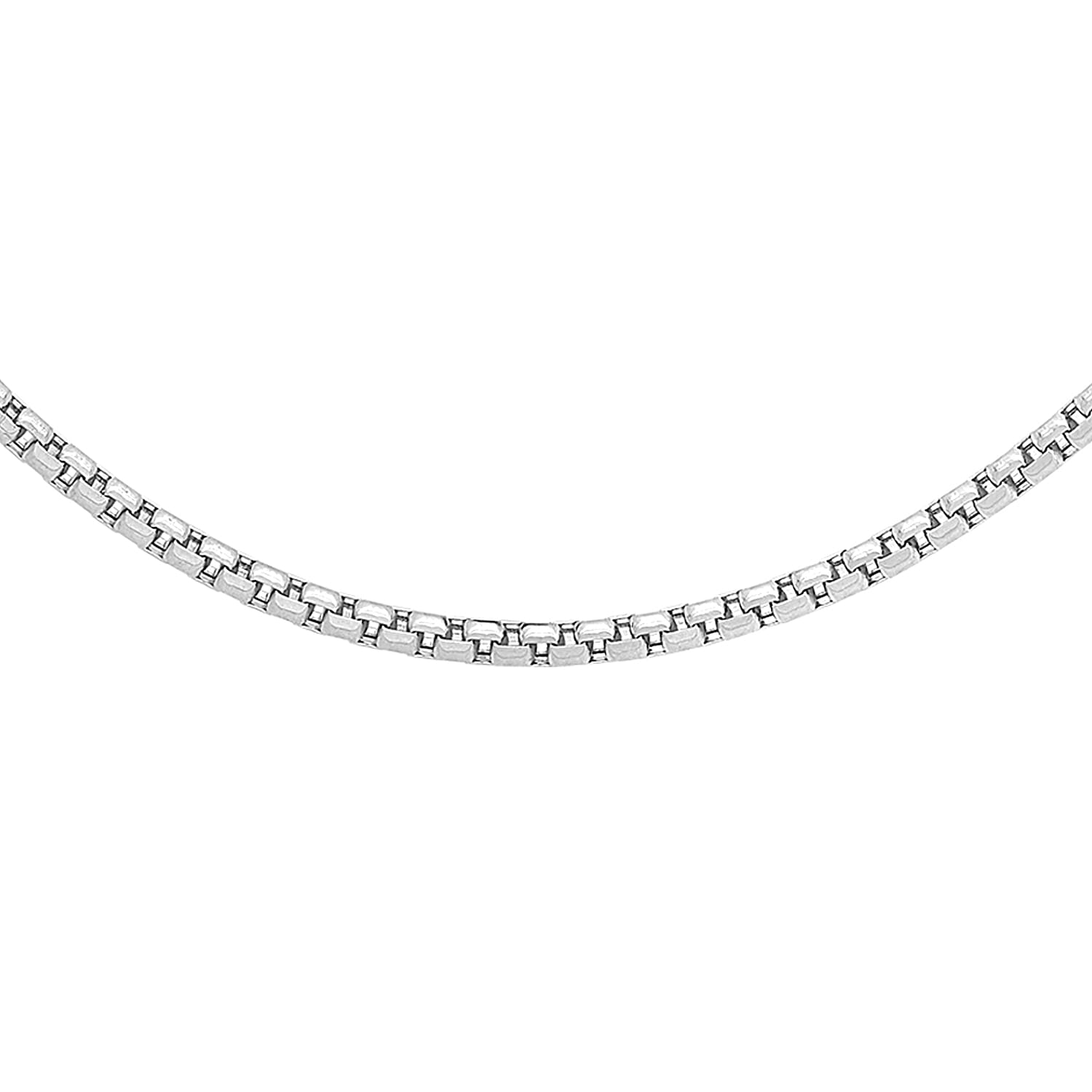 Diamond Cut Box Belcher Chain 20 Inch in 9K White Gold 7590850 0
