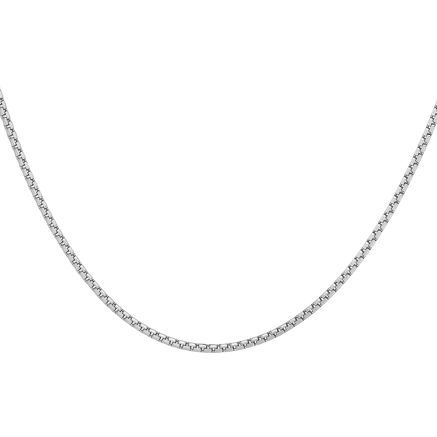 Diamond Cut Box Belcher Chain 20 Inch in 9K White Gold 7590850 1