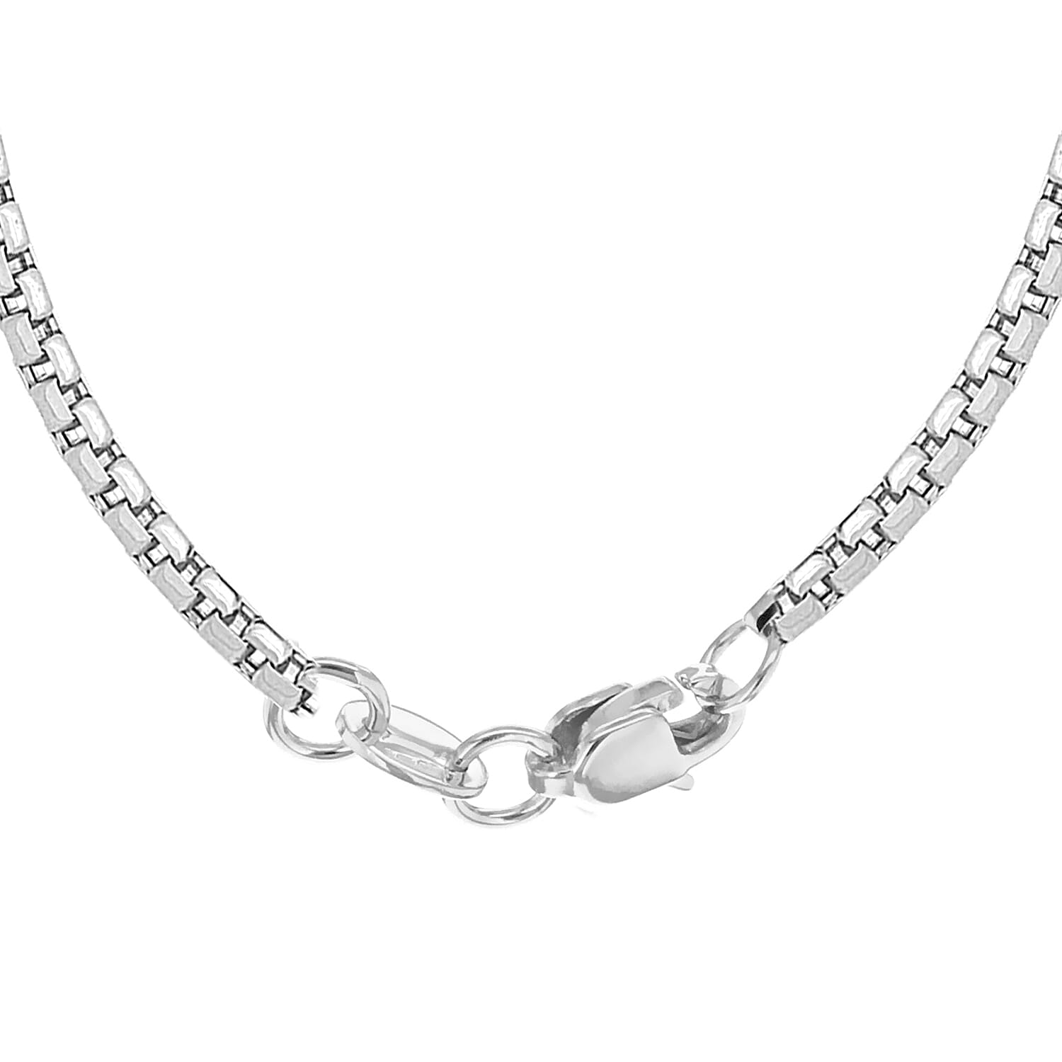 Diamond Cut Box Belcher Chain 20 Inch in 9K White Gold 7590850 2