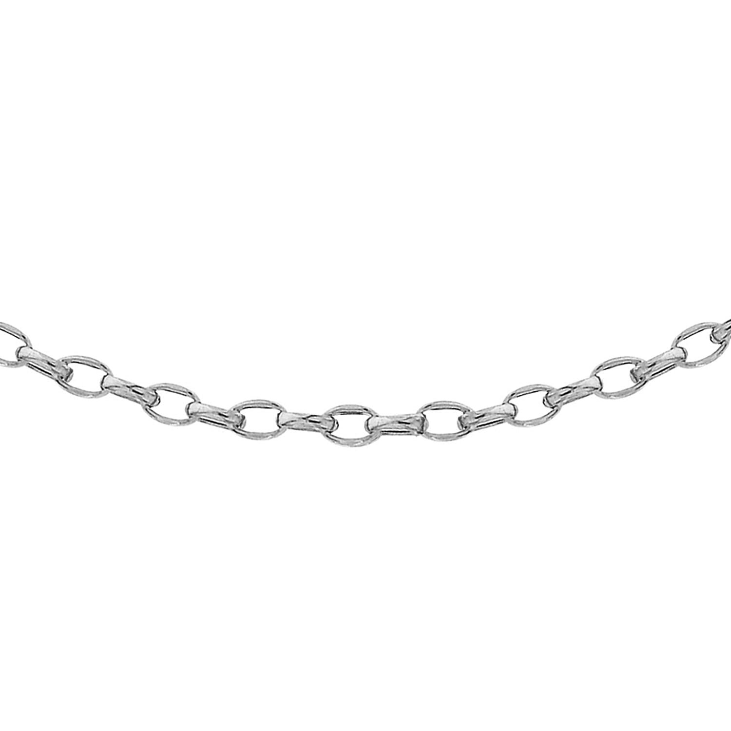 Oval Belcher Chain 20 Inch in 9K White Gold 7590973 0