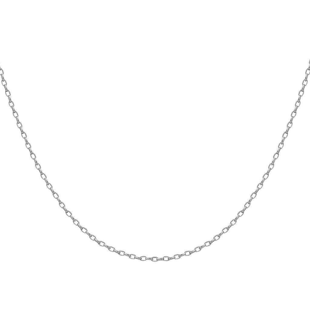 9K White Gold  Chain (Size - 20),  Gold Wt. 3.6 Gms
