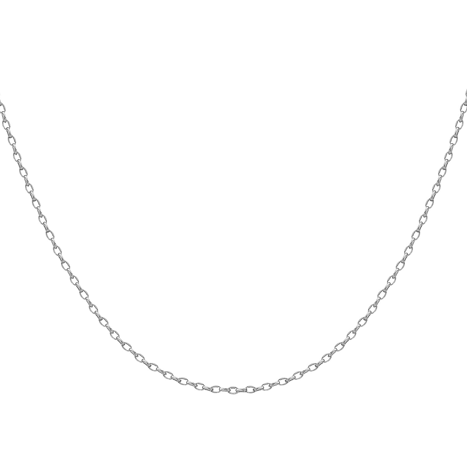 Oval Belcher Chain 20 Inch in 9K White Gold 7590973 1