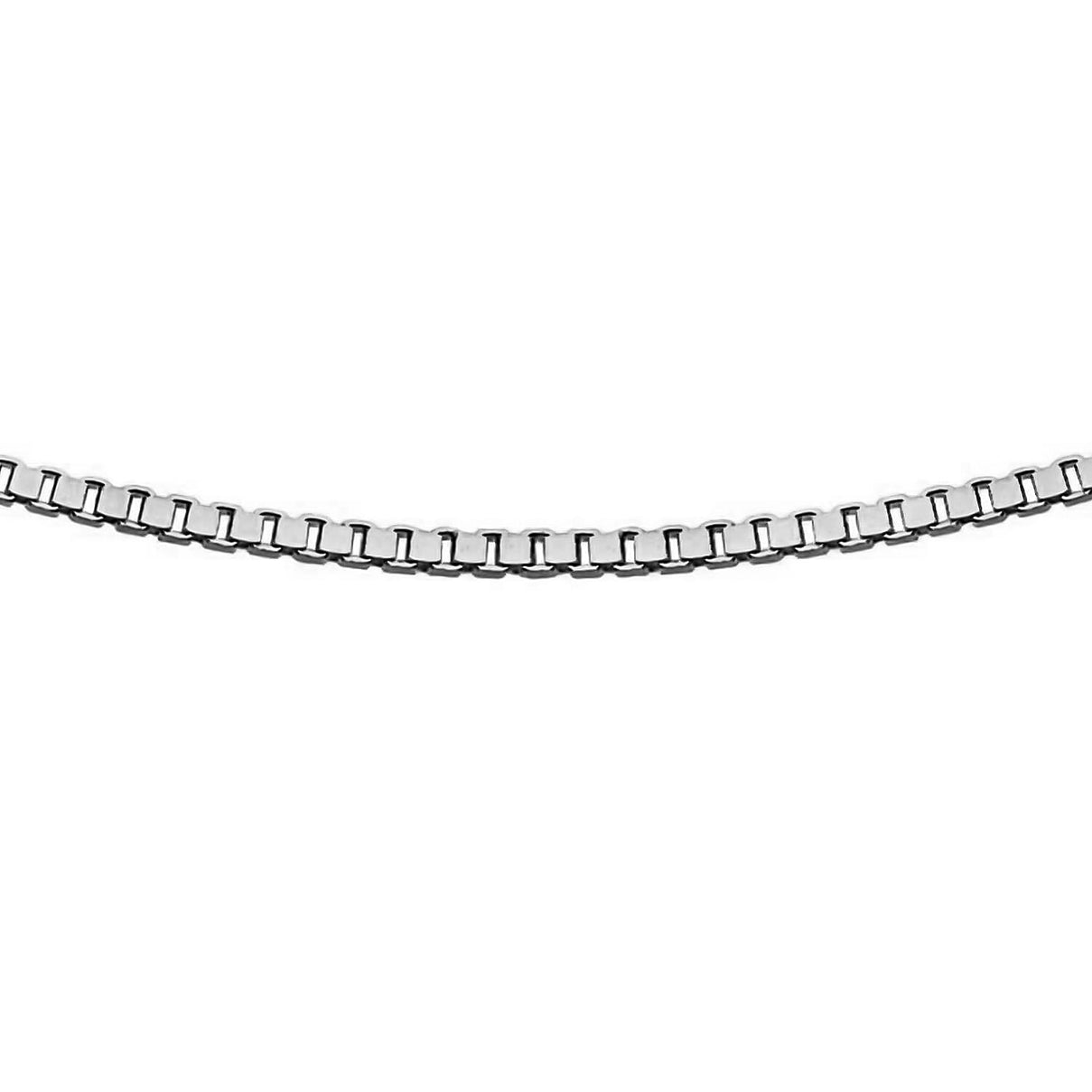 Adjustable Heart Slider Box Chain 22 Inch in 9K White Gold 7582961 0