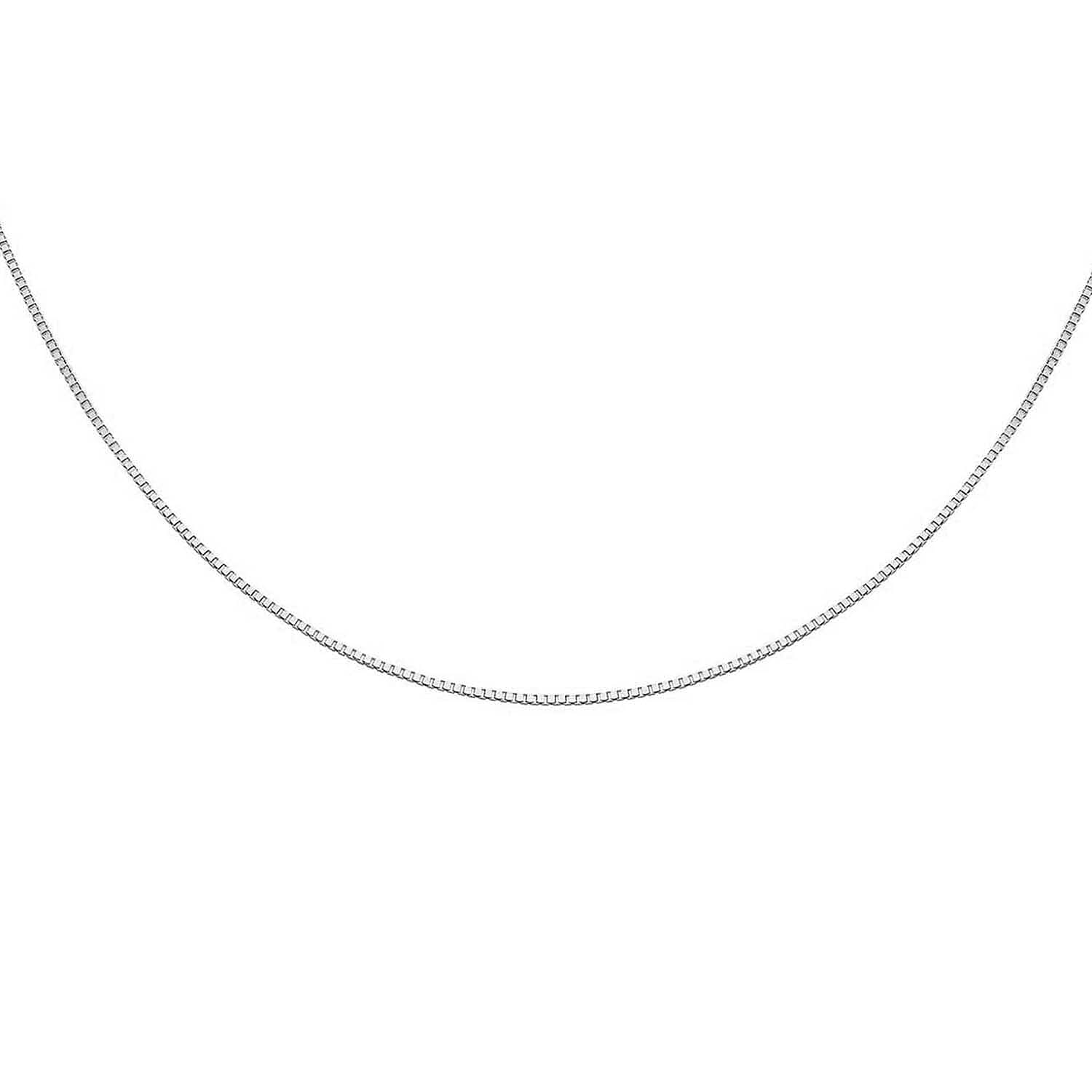 Adjustable Heart Slider Box Chain 22 Inch in 9K White Gold 7582961 1