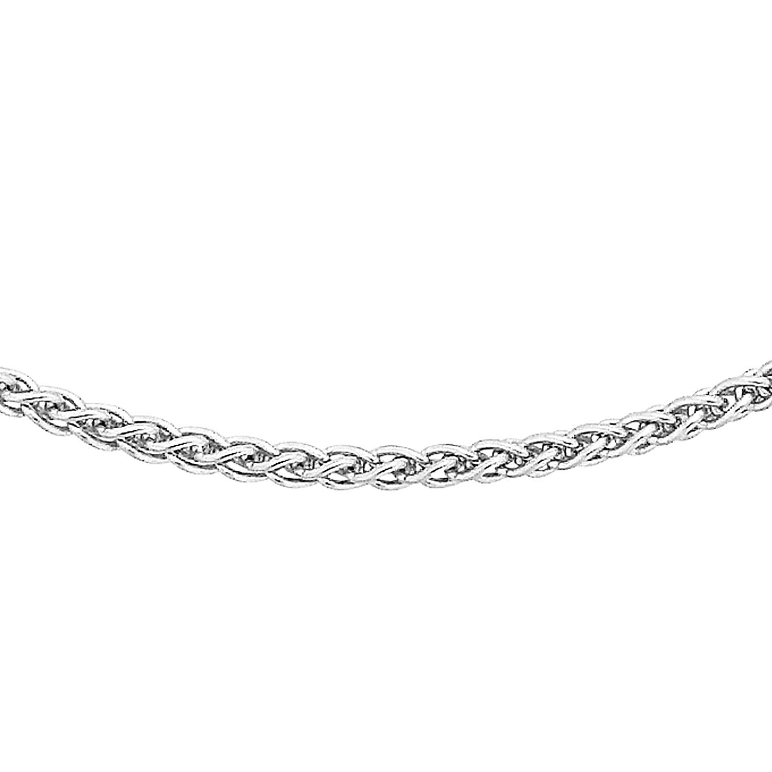 1mm Spiga Chain 22 Inch in 9K White Gold 7586183 3
