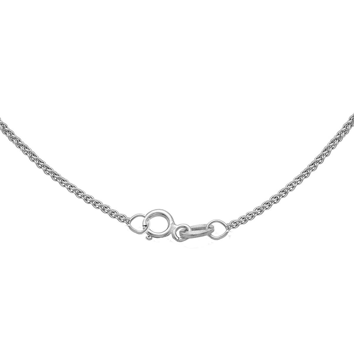 1mm Spiga Chain 22 Inch in 9K White Gold 7586183 4
