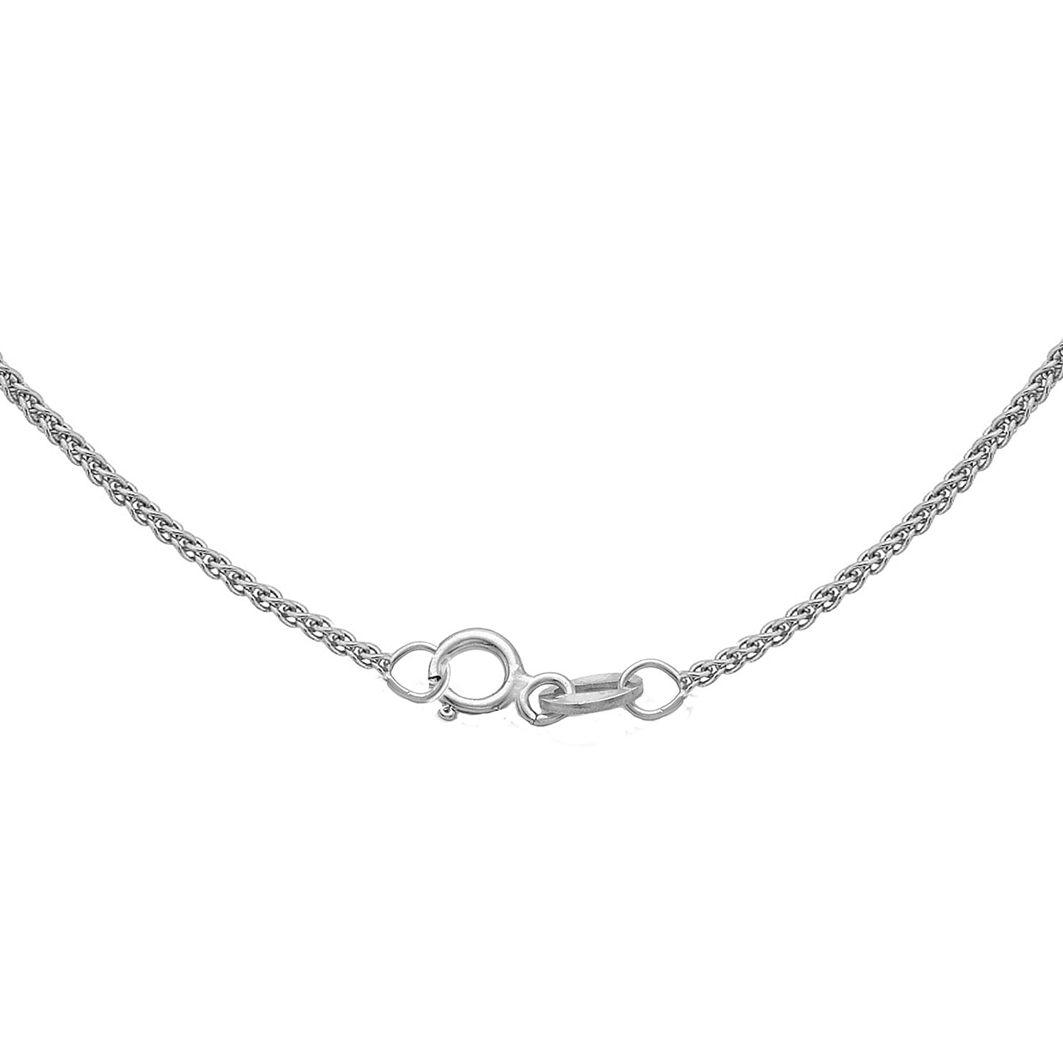1mm Spiga Chain 22 Inch in 9K White Gold 7586183 4