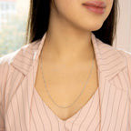 9K White Gold  Chain (Size - 22),  Gold Wt. 3.2 Gms