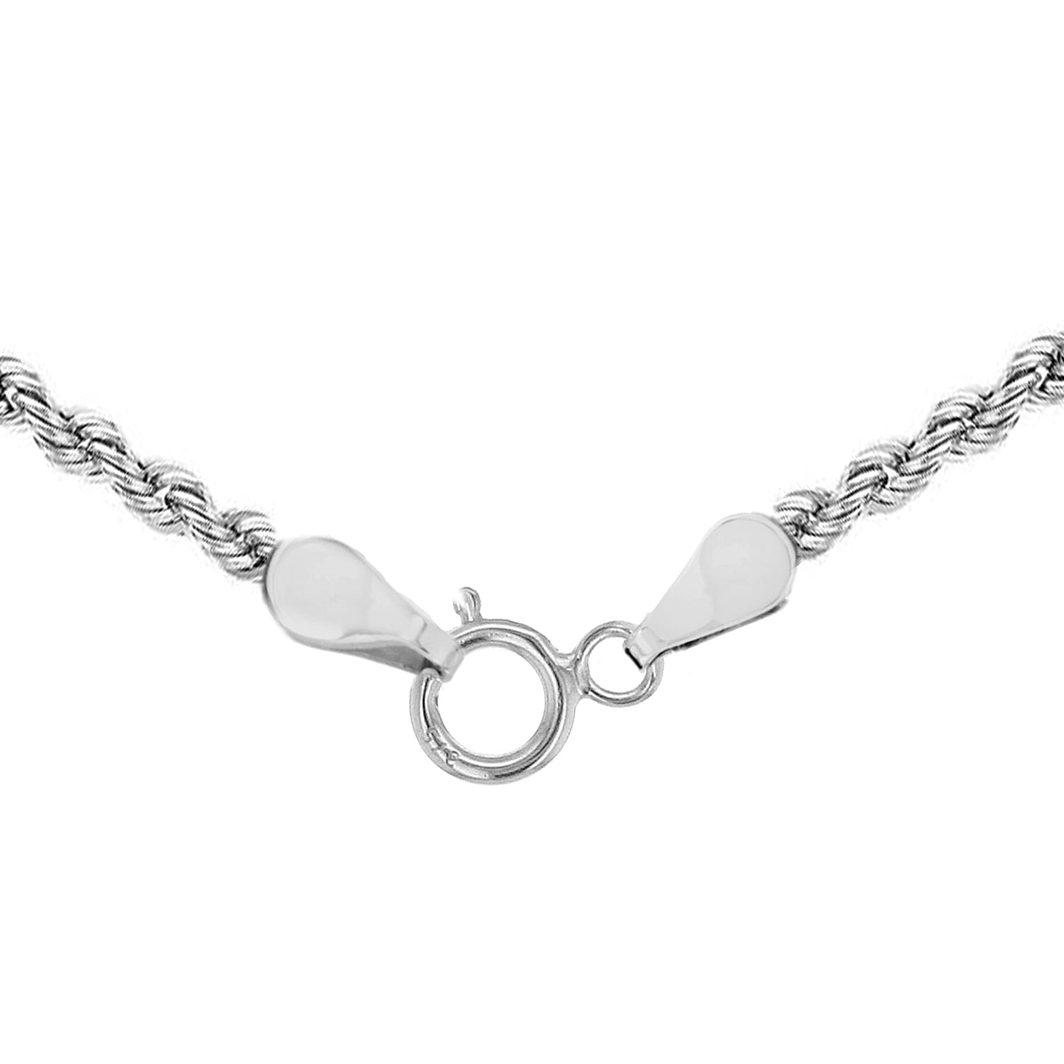 3.2mm Hollow Rope Chain 24 Inch in 9K White Gold 7581067 4