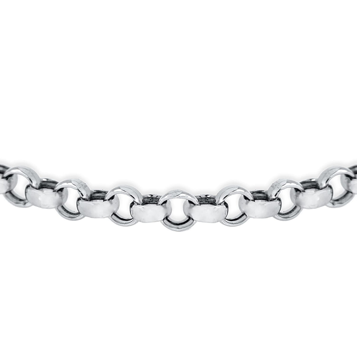 Round Belcher Chain 24 Inch in 9K White Gold 5.7g 7591649 0