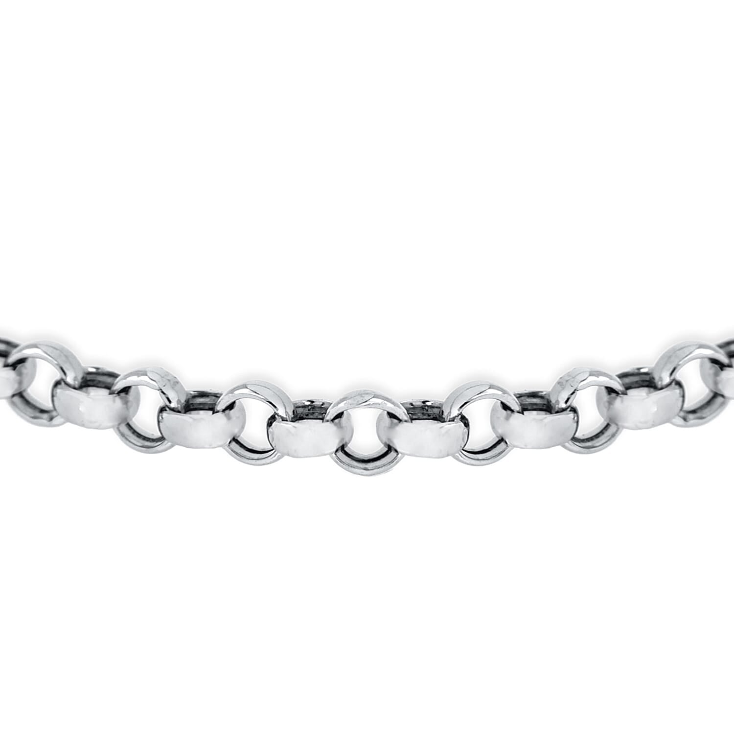 Round Belcher Chain 24 Inch in 9K White Gold 5.7g 7591649 0